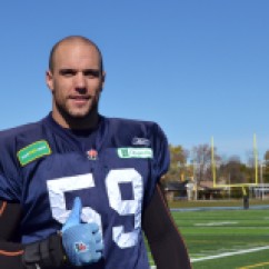 (29/10/2013) - Joe Eppele after the Toronto Argonauts practice at St. Thomas Aquinas Catholic Secondary School.